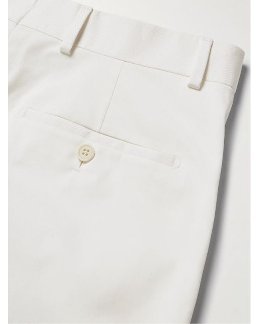 Kingsman White Slim-fit Straight-leg Cotton-blend Twill Chinos for men