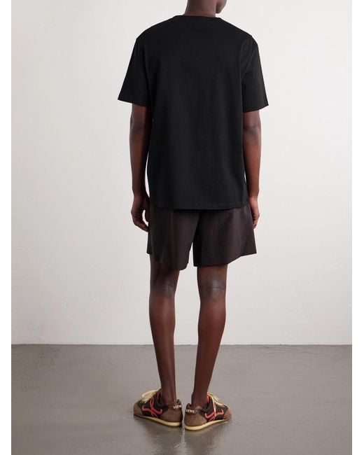 Loewe Black Paula's Ibiza Logo-Embroidered Cotton T-Shirt for men