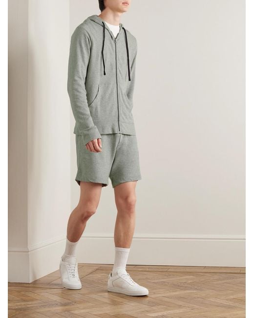 James Perse Gray Cotton-Jersey Zip-Up Hoodie for men