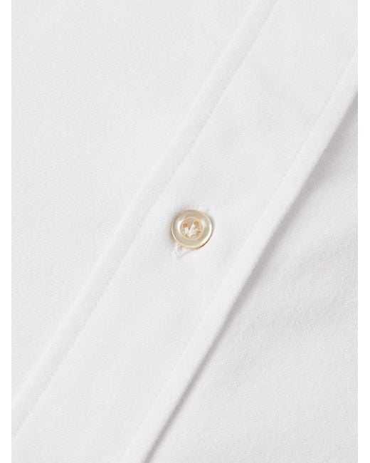 Eleventy Hemd aus Baumwoll-Oxford mit Button-Down-Kragen in White für Herren