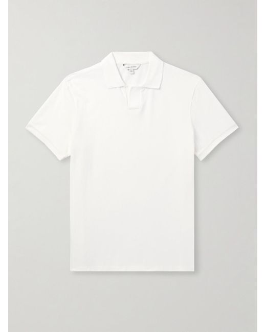 Club Monaco White Johnny Stretch-cotton Piqué Polo Shirt for men