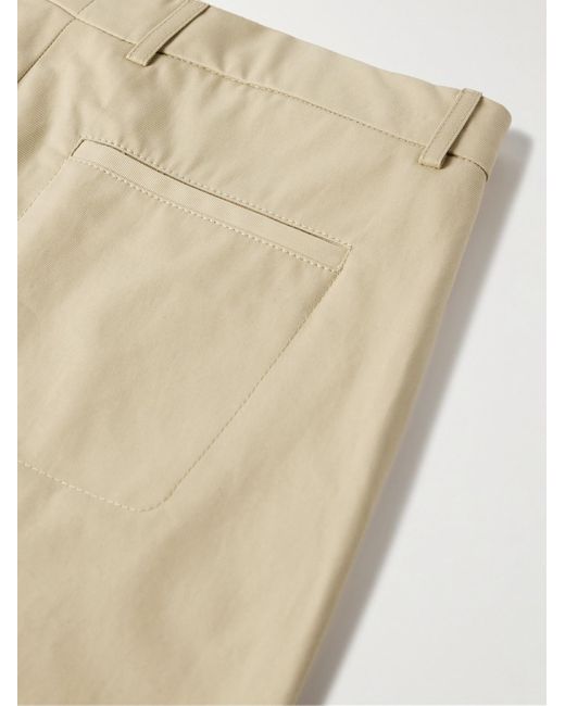 Pantaloni a gamba dritta in gabardine di cotone Merse di Loro Piana in Natural da Uomo
