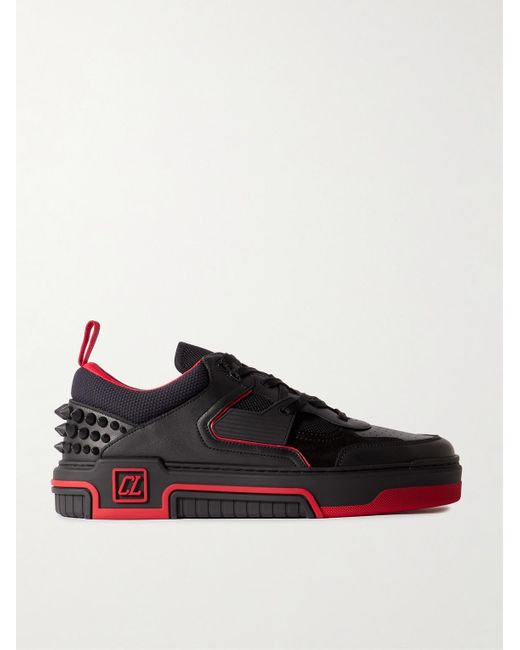Christian Louboutin Black Astroloubi Leather Low-top Trainers for men