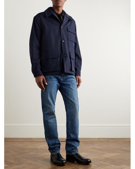 Dunhill Blue Twill Shirt Jacket for men
