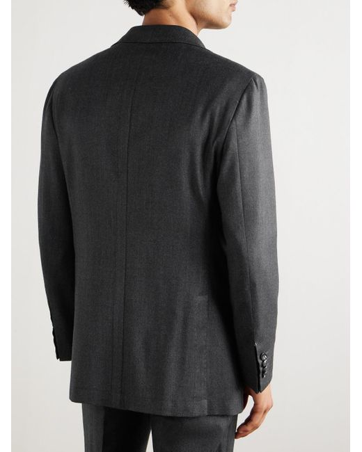 Kiton Sakko aus Twill aus einer Wollmischung in Black für Herren