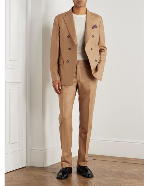 Slowear Natural Slim-Fit Wool And Cashmere-Blend Twill Suit Trousers for men