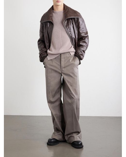 Rick Owens White Fisherman Virgin Wool Sweater for men