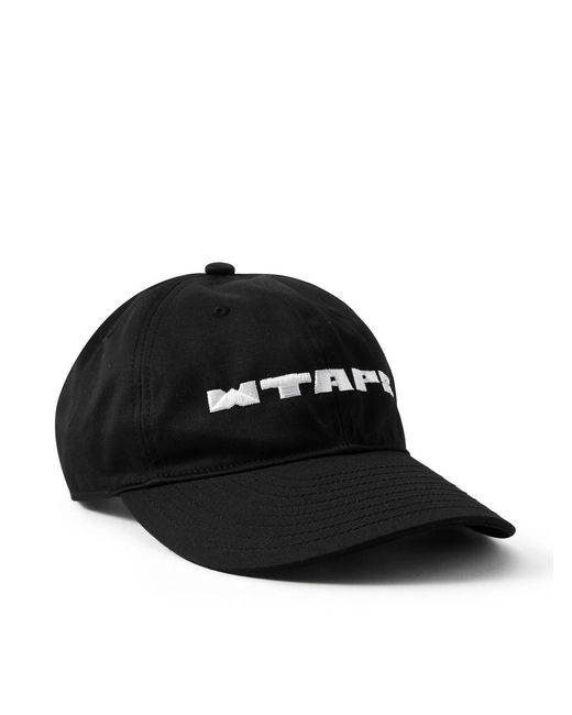 (w)taps Black Logo-embroidered Twill Baseball Cap for men