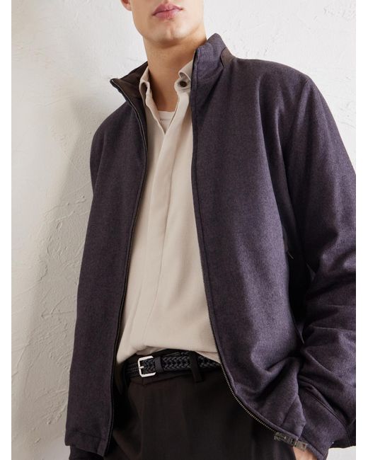 Herno White Silk And Cashmere-Blend Shirt for men