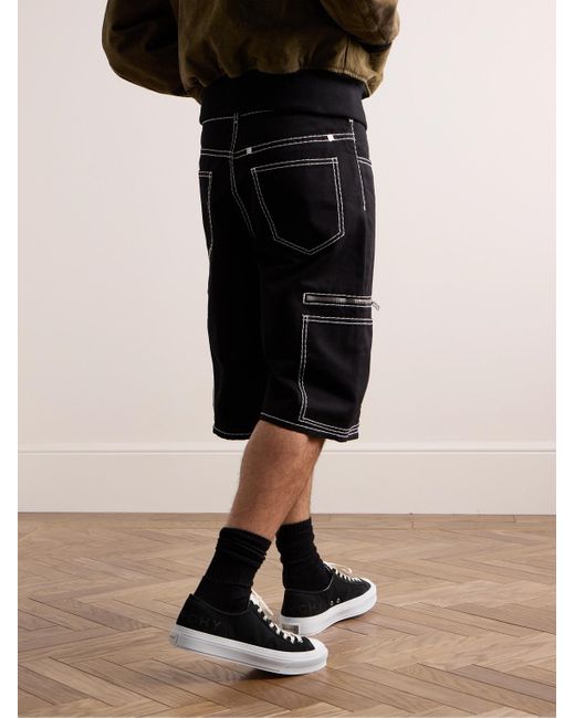 Givenchy City Sneakers aus Canvas mit Besatz aus Leder und Veloursleder mit Logoprägung in Black für Herren