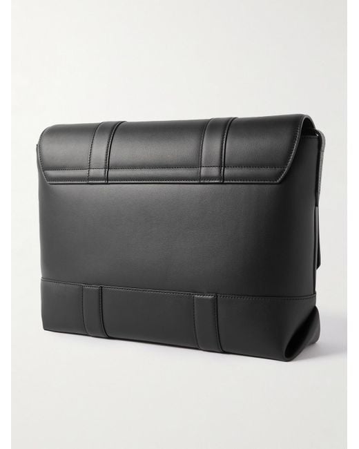 Montblanc Black Meisterstück Leather Messenger Bag for men