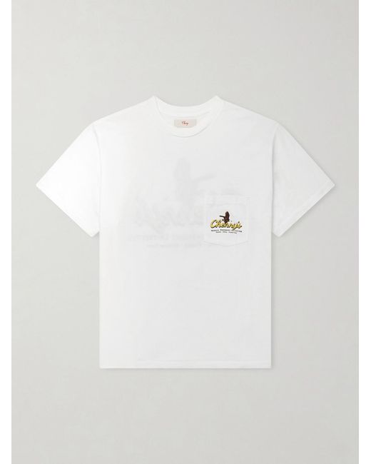 CHERRY LA White Outfitter Printed Cotton-Jersey T-Shirt for men