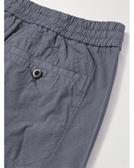 Mr P. Blue Joe Tapered Garment-Dyed Cotton-Blend Poplin Cargo Drawstring Trousers for men