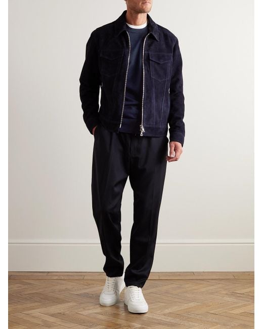 Mr P. Blue Merino Wool Sweater for men