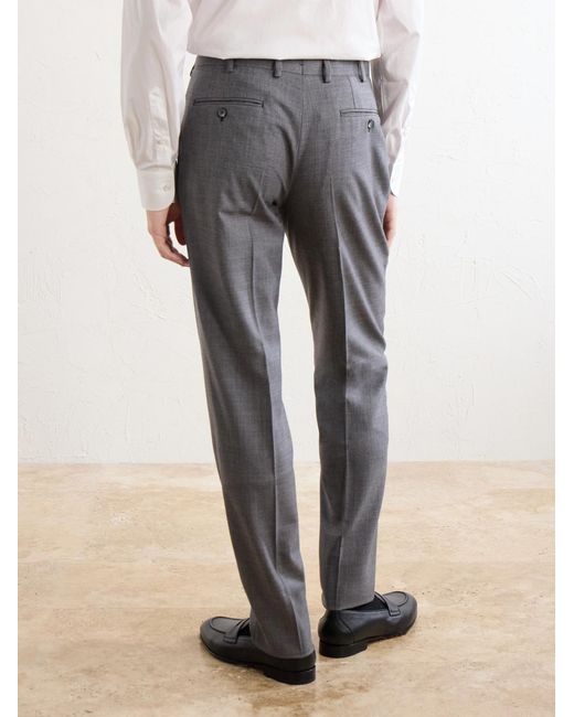 Brioni Gray Straight-Leg Wool-Twill Suit Trousers for men