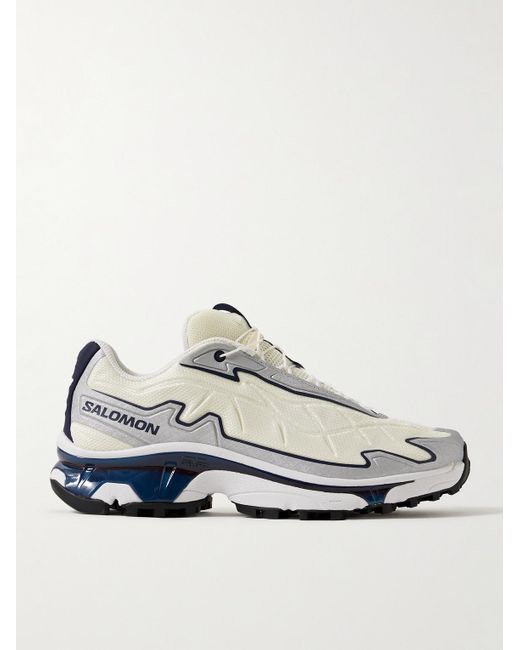 Salomon White Xt-Slate Rubber-Trimmed Mesh Sneakers for men