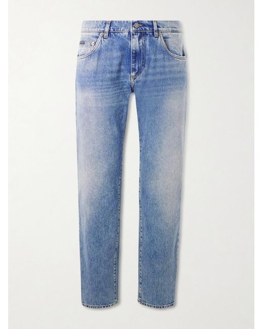 Dolce & Gabbana Blue Straight-leg Jeans for men