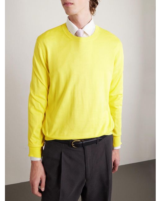 Cotton Sweater di Tom Ford in Yellow da Uomo