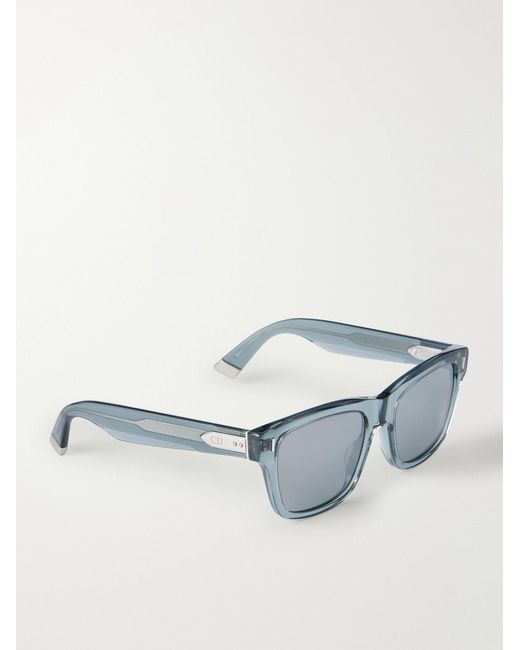 Dior Blue Diortailoring S1I Square Acetate Sunglasses for men