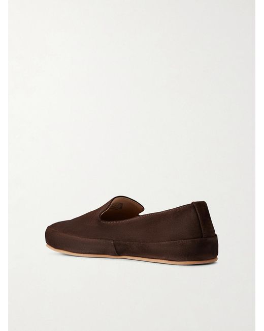 Mulo White Evening Suede Loafers for men