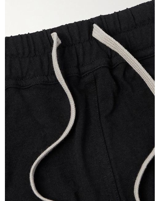 Rick Owens Black Champion Prisoner Tapered Logo-embroidered Cotton-jersey Sweatpants for men