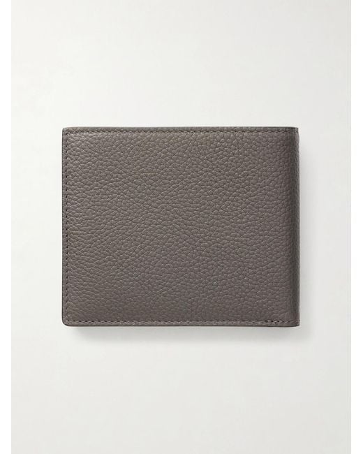 Tom Ford Gray T Line Soft Grain Leather Bifold Wallet for men