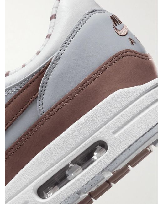 Nike Air Max 1 Leather Sneakers in Grey for Men Lyst UK