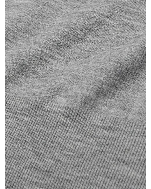 Peter Millar Gray Excursionist Flex Merino Wool-Blend Sweater for men