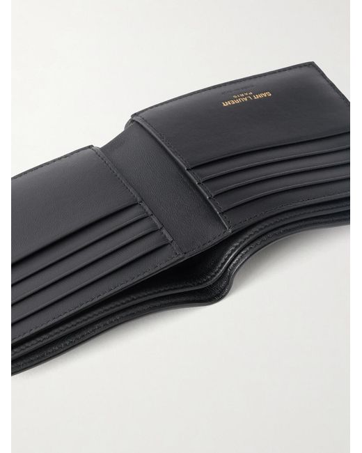 Saint Laurent Black Croc-effect Leather Wallet for men