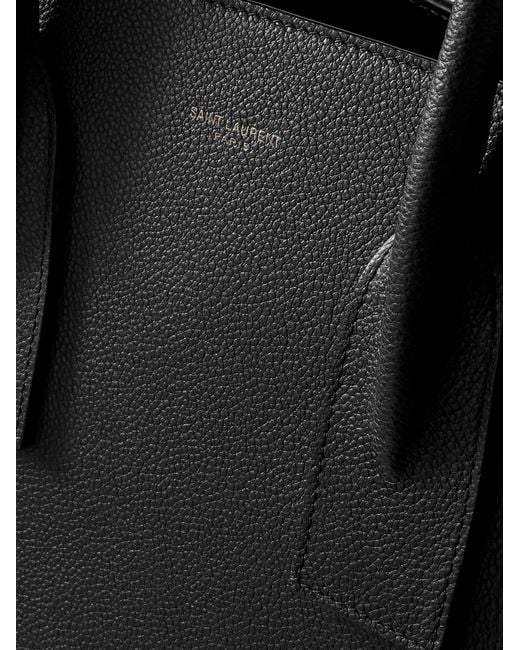 Saint Laurent Black Sac De Jour Large Full-Grain Leather Tote Bag for men