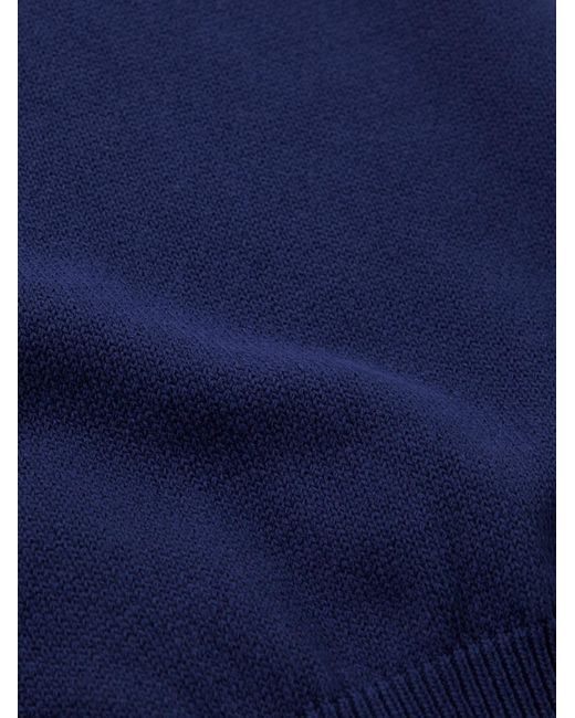 Drake's Blue Cotton Polo Shirt for men