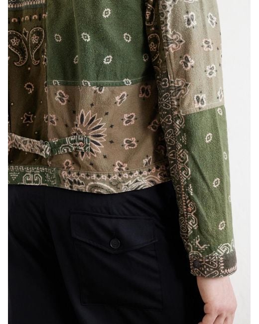 Kapital Green Reversible Bandana-Print Cotton-Flannel Jacket for men