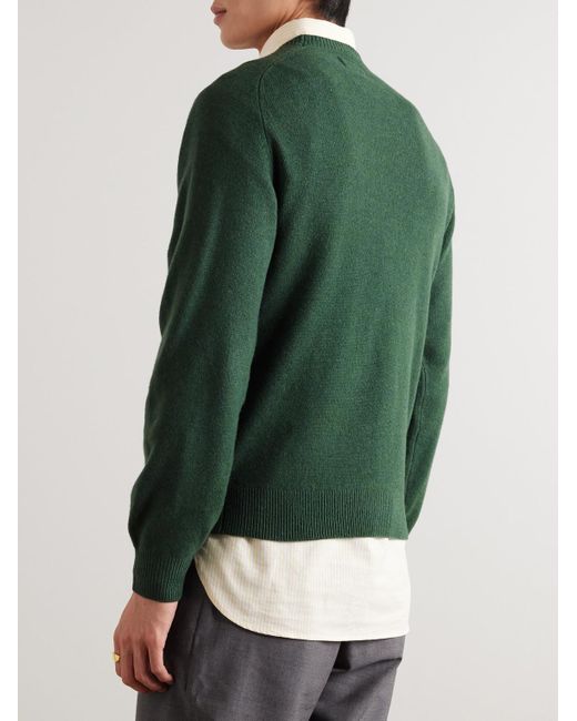 Beams Plus Green Wool Sweater for men