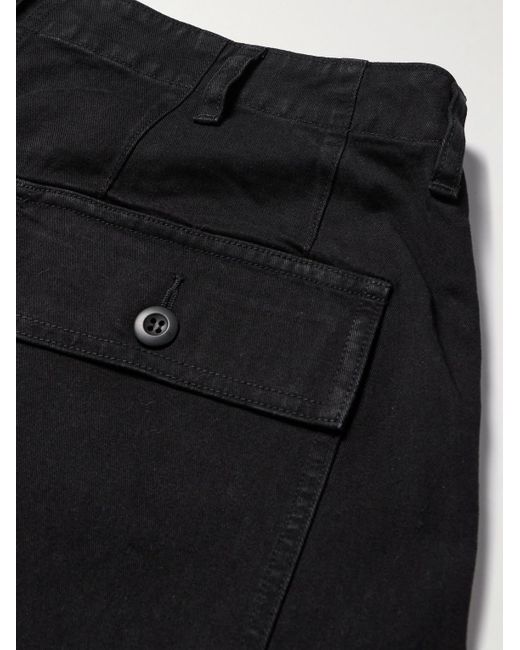 Blue Blue Japan Black Straight-Leg Tencel Lyocell-Blend Twill Trousers for men