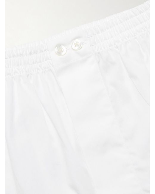 Zimmerli of Switzerland White End-On-End Cotton Boxer Shorts for men
