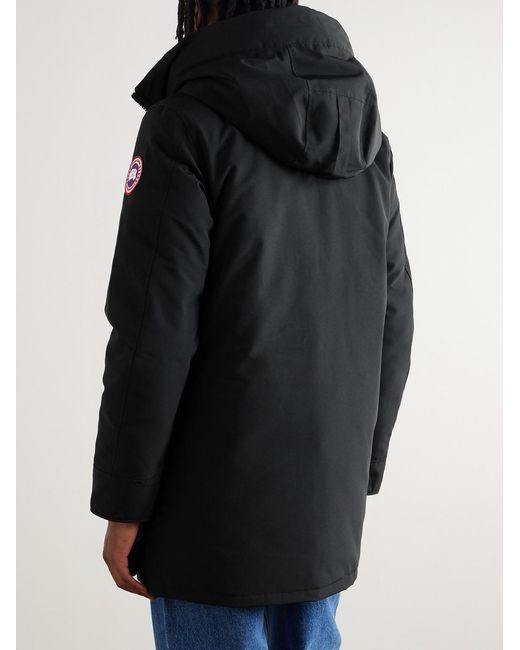 Canada Goose Black Langford Cordura®-trimmed Arctic Tech® Hooded Down Parka for men