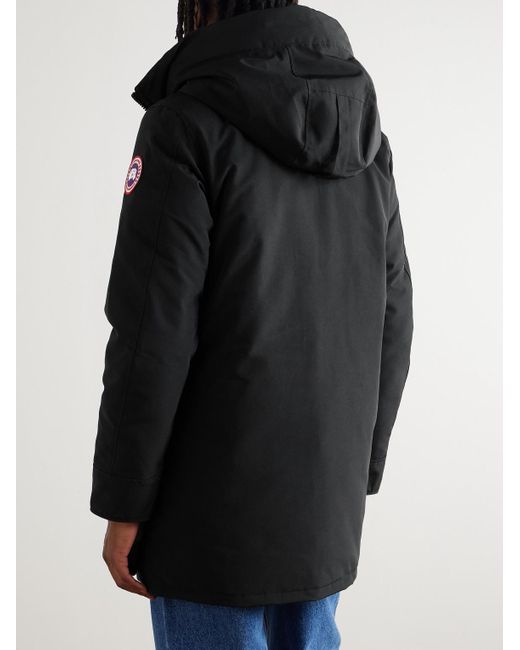 Canada Goose Black Langford Cordura®-trimmed Arctic Tech® Hooded Down Parka for men