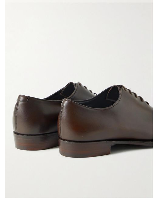 George Cleverley Brown Merlin Whole-cut Leather Oxford Shoes for men