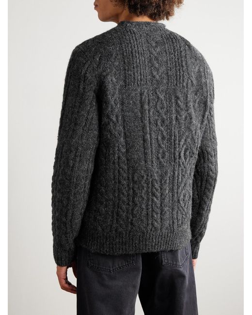 Polo Ralph Lauren Gray Brushed-knit Sweater for men