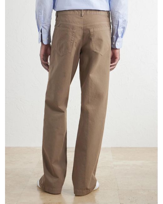 Dries Van Noten Natural Straight-Leg Cotton Trousers for men
