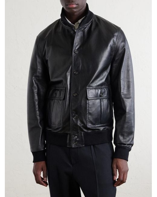 Valstar Black Ino Leather Jacket for men