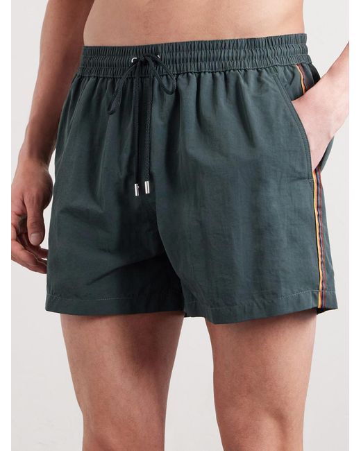 Paul Smith Gray Straight-leg Short-length Recycled Swim Shorts for men