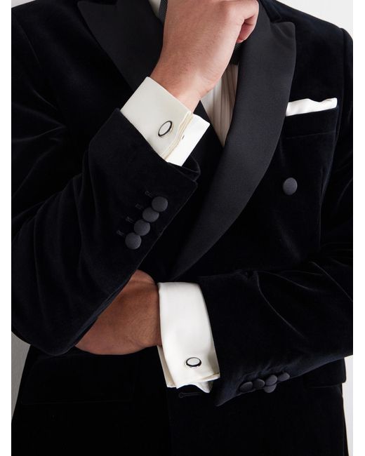 Deakin & Francis Natural Enamel Sterling Cufflinks for men