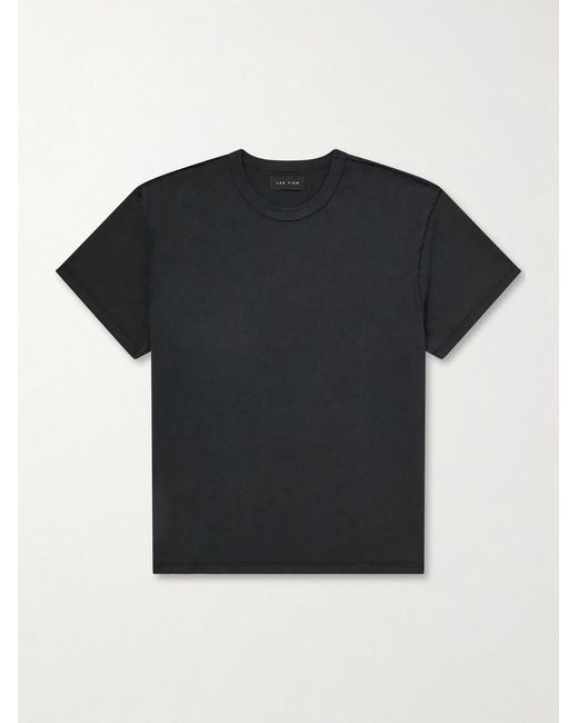 Les Tien Black Inside Out Heavyweight Cotton-Jersey T-Shirt for men