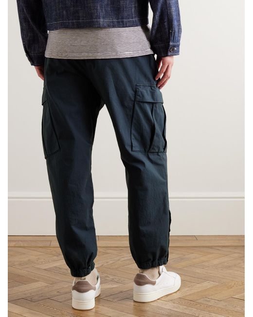 Barena Blue Rambagio Cotton-ripstop Cargo Trousers for men