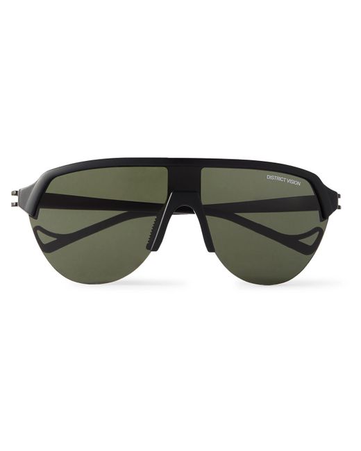 District Vision Green Nagata Speed Blade Nylon And Titanium Polarised Sunglasses for men