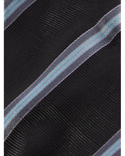 Dries Van Noten Blue 7cm Striped Silk-jacquard Tie for men