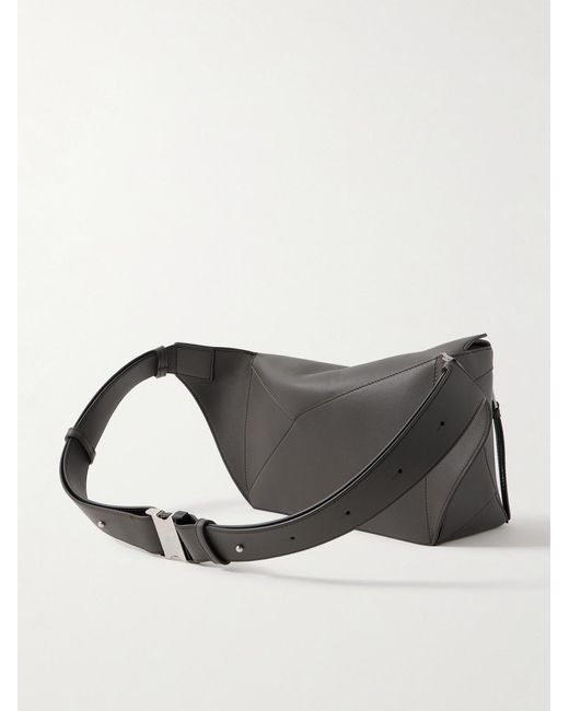 Loewe Black Puzzle Edge Small Leather Belt Bag for men