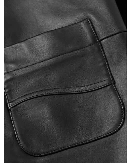STÒFFA Black Wave Leather Jacket for men