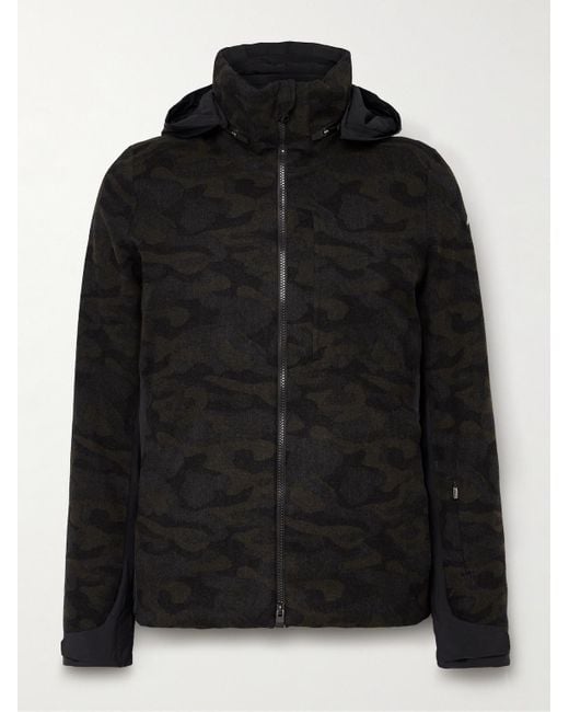 Kjus Black Loro Piana Glacier Pro Printed Storm System® Wool-twill Hooded Down Ski Jacket for men